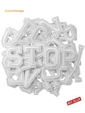 52 Iron-On Letter Patches A-Z Embroidered Appliques for Clothing DIY